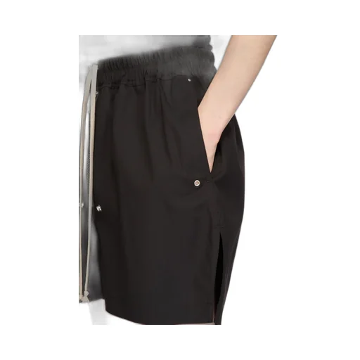 Rick Owens Temple Bela Boxers In Black Heavy Poplin
