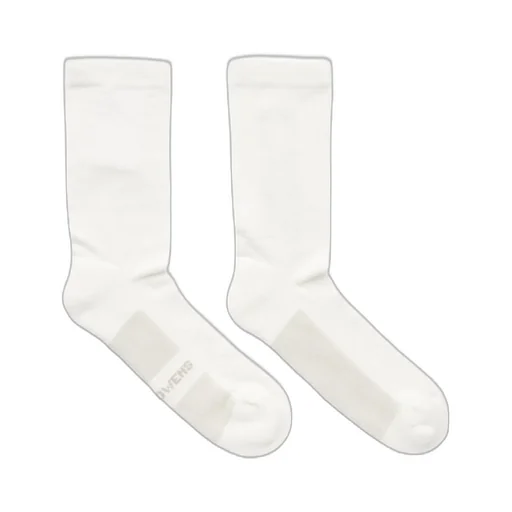 Rick Owens Temple Glitter Socks In Milk/Pearl Cotton Knit