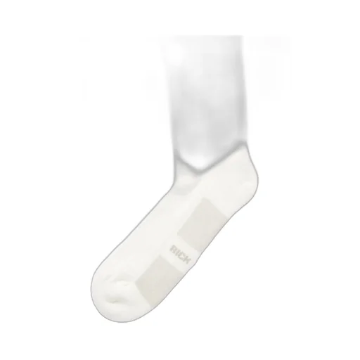 Rick Owens Temple Glitter Socks In Milk/Pearl Cotton Knit