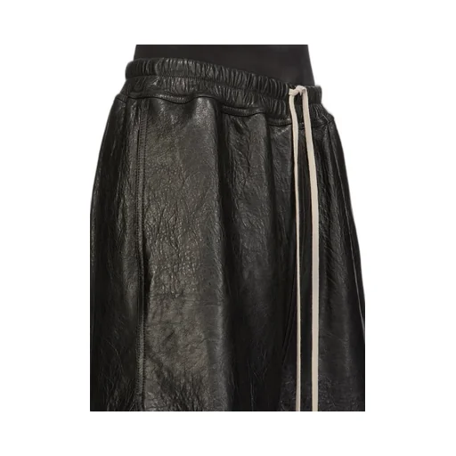 Rick Owens Temple Boxers In Black Tumbled Lamb