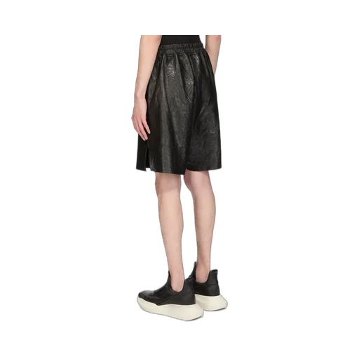 Rick Owens Temple Boxers In Black Tumbled Lamb