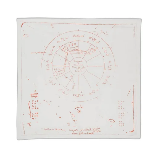 Rick Owens Temple Pino Astro 70X70 Scarf In Milk/Orange Scarf