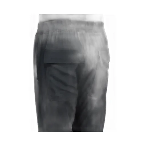 Rick Owens Temple Drawstring Slim Long In Black Wool Gauze