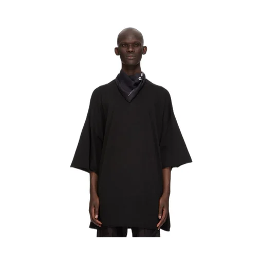 Rick Owens Temple Printed Temple 70X70 Scarf In Black/Milk Scarf