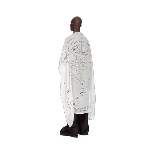 Rick Owens Temple Pino Astro 70X70 Scarf In Milk/Black Scarf