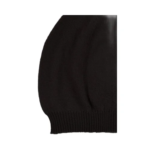 Rick Owens Temple Hat In Black Lightweight Cashmere Knit