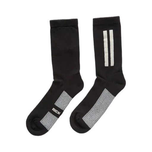 Rick Owens Temple Glitter Socks In Black / Pearl Cotton Knit