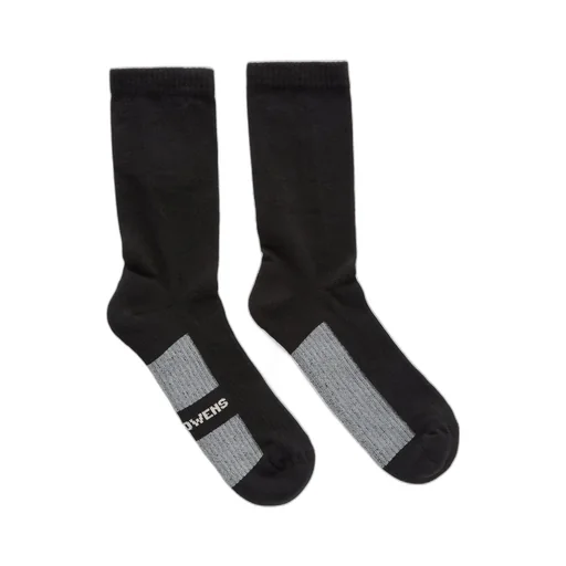 Rick Owens Temple Glitter Socks In Black / Pearl Cotton Knit