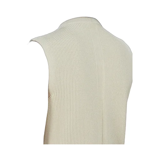 Rick Owens Temple Tank In Sand Heavy Wool Knit