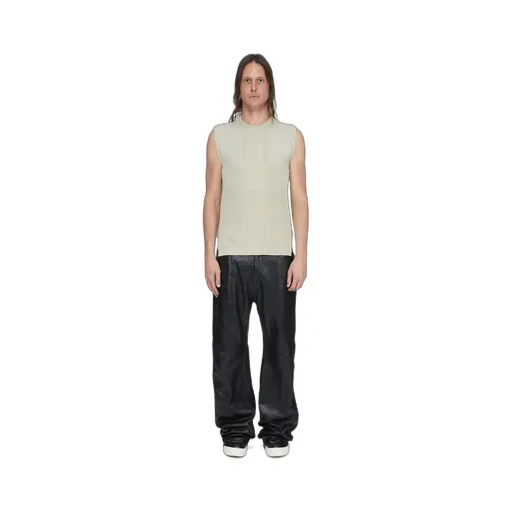 Rick Owens Temple Tank In Sand Heavy Wool Knit