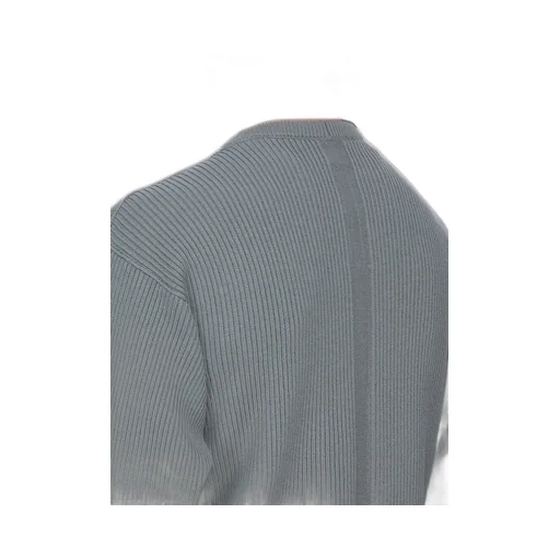 Rick Owens Temple Round Neck In Euca Heavy Wool Knit