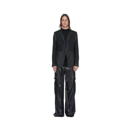 Rick Owens Temple Level Lupetto In Black Lightweight Rasato Knit