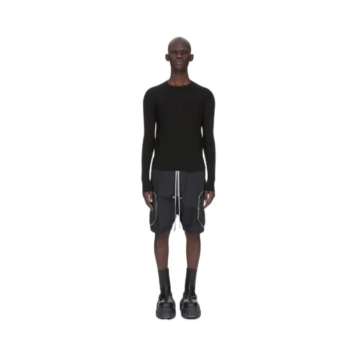 Rick Owens Temple Ribbed Geo In Dust Ribbed Knit