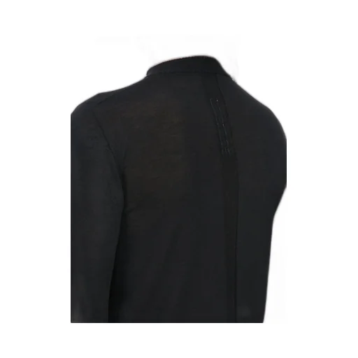 Rick Owens Temple Level Lupetto In Black Lightweight Rasato Knit