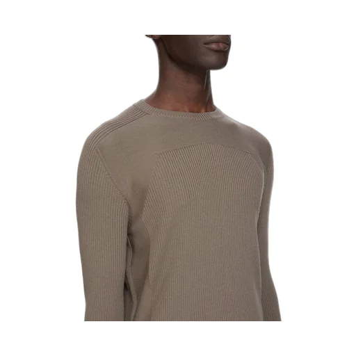 Rick Owens Temple Ribbed Geo In Dust Ribbed Knit