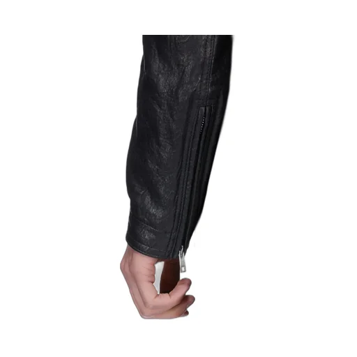 Rick Owens Temple Cropped Luke S Stooges In Black Tumbled Lamb