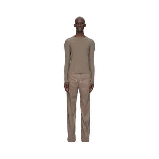 Rick Owens Temple Ribbed Geo In Dust Ribbed Knit