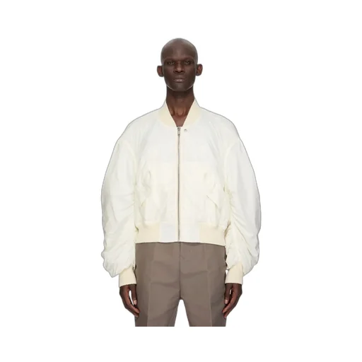 Rick Owens Temple Secchia Flight In Milk Shiny Nylon