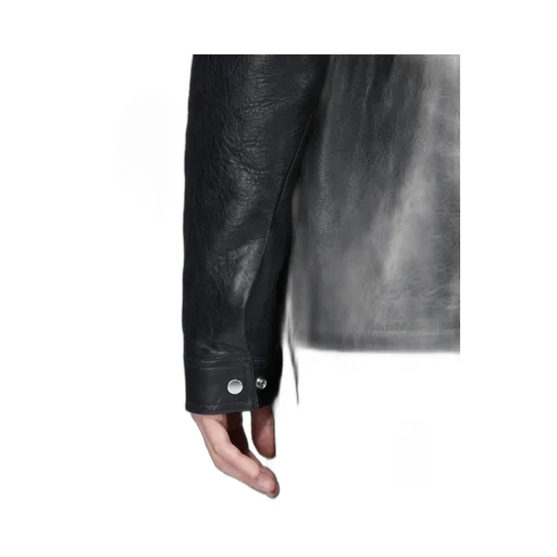 Rick Owens Temple Brad Jkt In Black Tumbled Lamb
