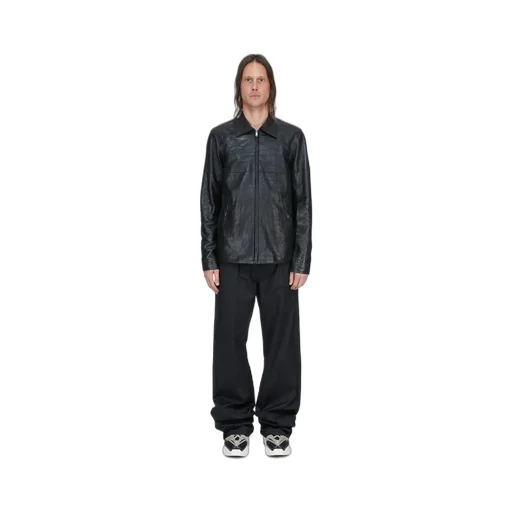 Rick Owens Temple Brad Jkt In Black Tumbled Lamb