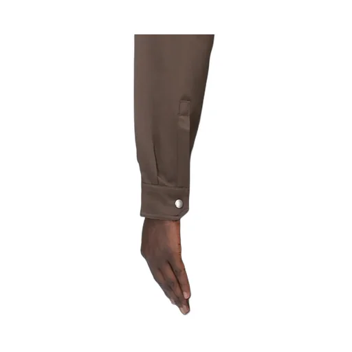 Rick Owens Temple Outershirt In Dark Dust Tech Duchesse