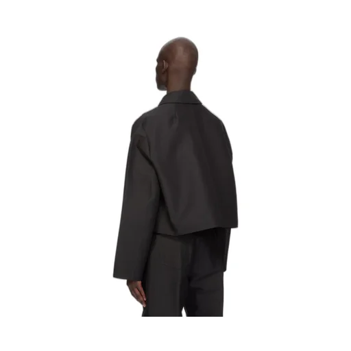 Rick Owens Temple Heizer Mac Jkt In Black Cotton Manc