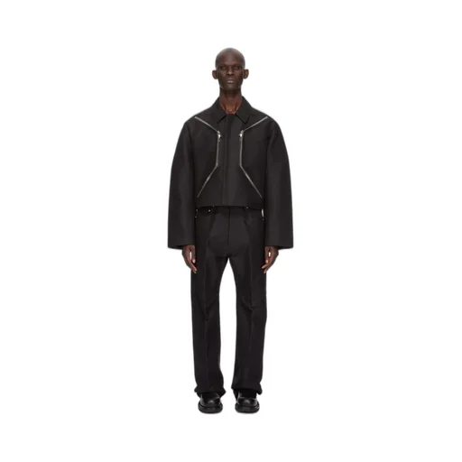 Rick Owens Temple Heizer Mac Jkt In Black Cotton Manc