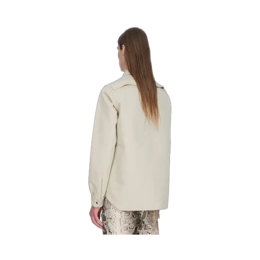 Rick Owens Temple Outershirt In Sand Cordura Cotton