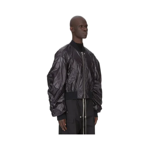 Rick Owens Temple Secchia Flight In Black Shiny Nylon