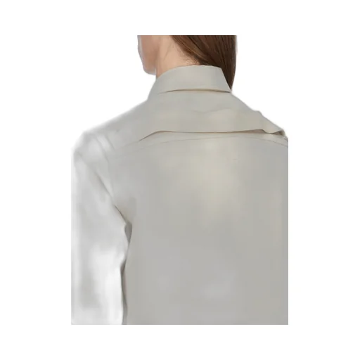 Rick Owens Temple Outershirt In Sand Cordura Cotton