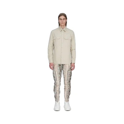 Rick Owens Temple Outershirt In Sand Cordura Cotton