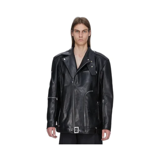 Rick Owens Temple Jumbo Bauhaus Stooges In Black Glossy Bull