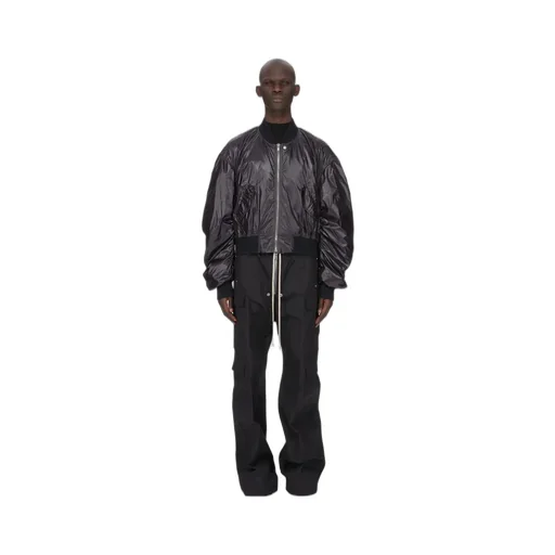 Rick Owens Temple Secchia Flight In Black Shiny Nylon