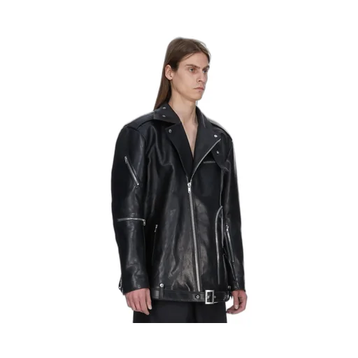 Rick Owens Temple Jumbo Bauhaus Stooges In Black Glossy Bull
