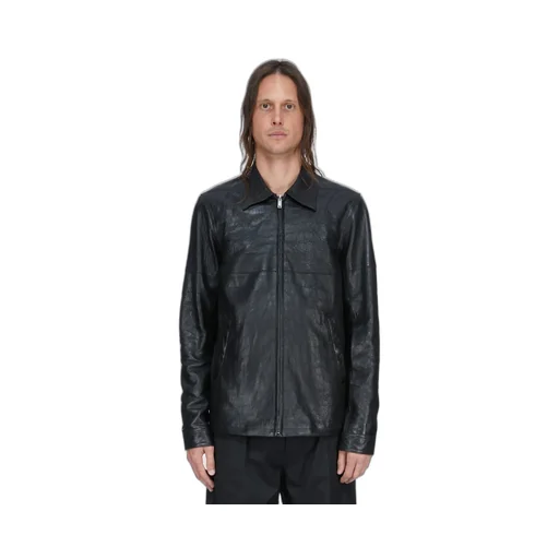 Rick Owens Temple Brad Jkt In Black Tumbled Lamb
