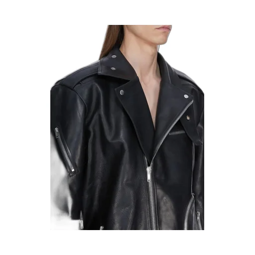 Rick Owens Temple Jumbo Bauhaus Stooges In Black Glossy Bull