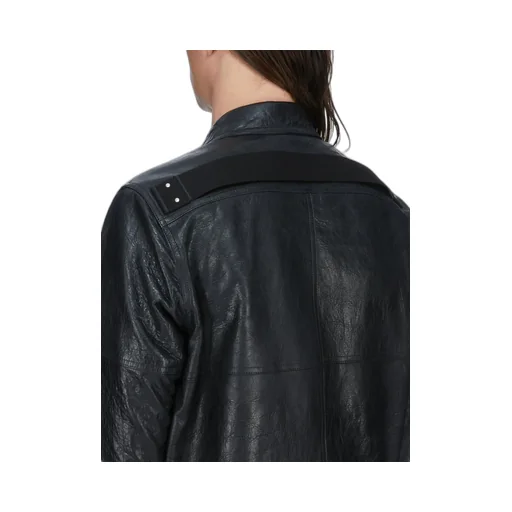 Rick Owens Temple Brad Jkt In Black Tumbled Lamb