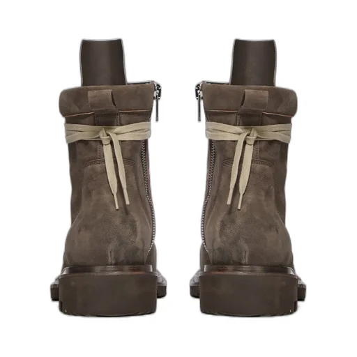 Rick Owens Temple Low Army Gabe In Dark Dust Waxy Nubuck