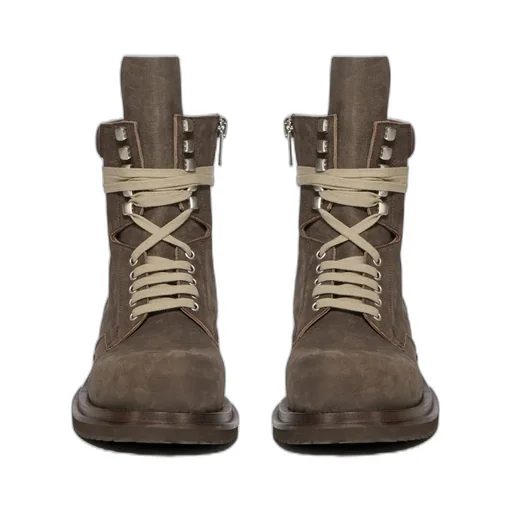 Rick Owens Temple Low Army Gabe In Dark Dust Waxy Nubuck