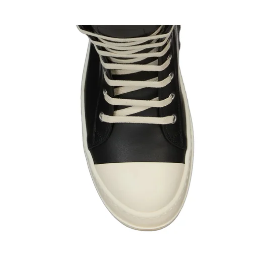 Rick Owens Temple Sneakers In Black/Milk/Milk Washed Calf