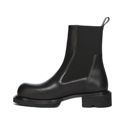 Rick Owens Temple Beatle Gabe In Black Washed Calf Leather