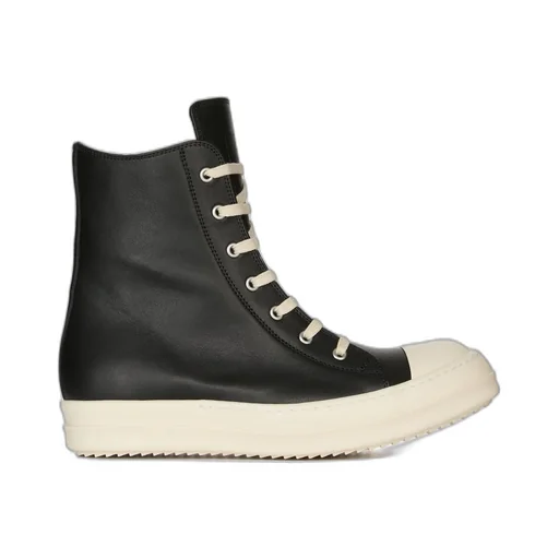 Rick Owens Temple Sneakers In Black/Milk/Milk Washed Calf
