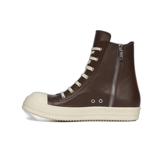 Rick Owens Temple Sneaks In Macassar/Milk/Milk Full Grain Calf Leather