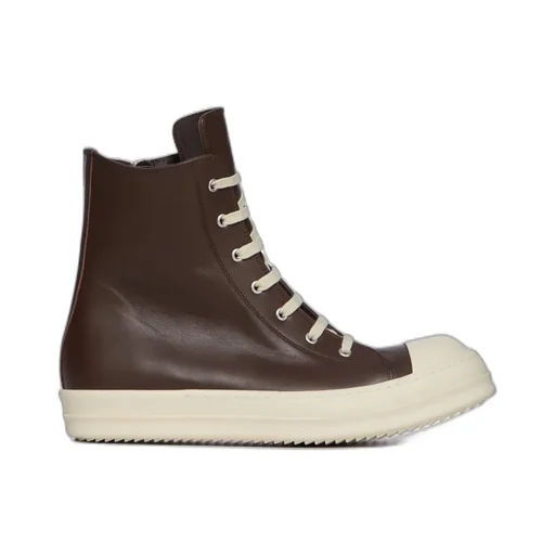 Rick Owens Temple Sneaks In Macassar/Milk/Milk Full Grain Calf Leather