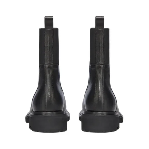 Rick Owens Temple Beatle Gabe In Black Washed Calf Leather