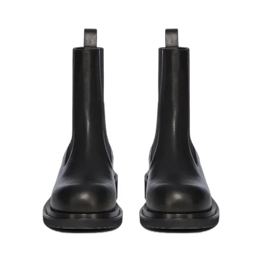 Rick Owens Temple Beatle Gabe In Black Washed Calf Leather