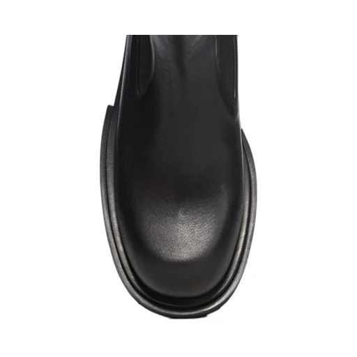 Rick Owens Temple Beatle Gabe In Black Washed Calf Leather