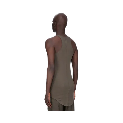 Rick Owens Concordians Basic Rib Tank In Bosco Mini Rib Jersey
