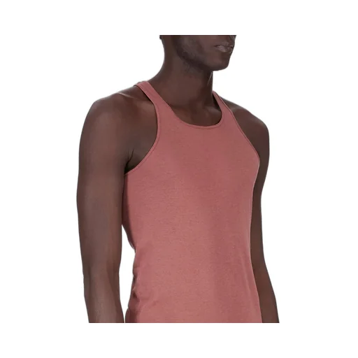 Rick Owens Concordians Basic Rib Tank In Rosewood Mini Rib Jersey