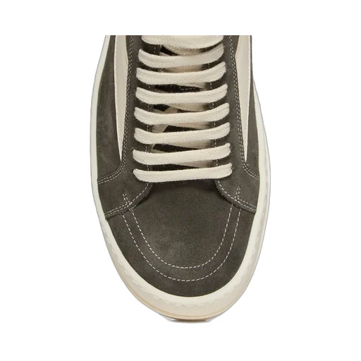Rick Owens Temple Vintage Sneaks In Euca/Milk/Milk Suede Leather And Full Grain Calf Leather